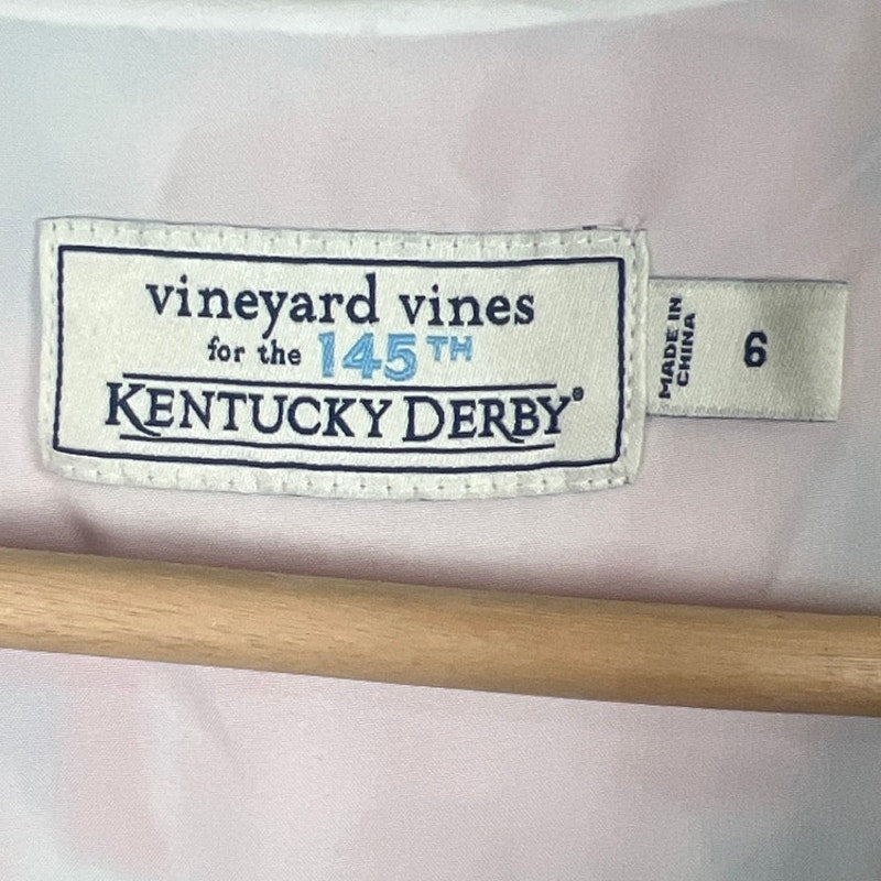 Vineyard Vines Kentucky Derby Run For The Roses Silk Blend Sleeveless Jumpsuit 6