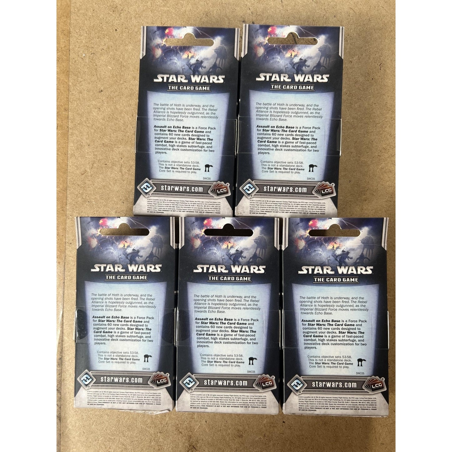 Fantasy Flight Games Star Trek The Card Game Assault On Echo Base Lot Of 5
