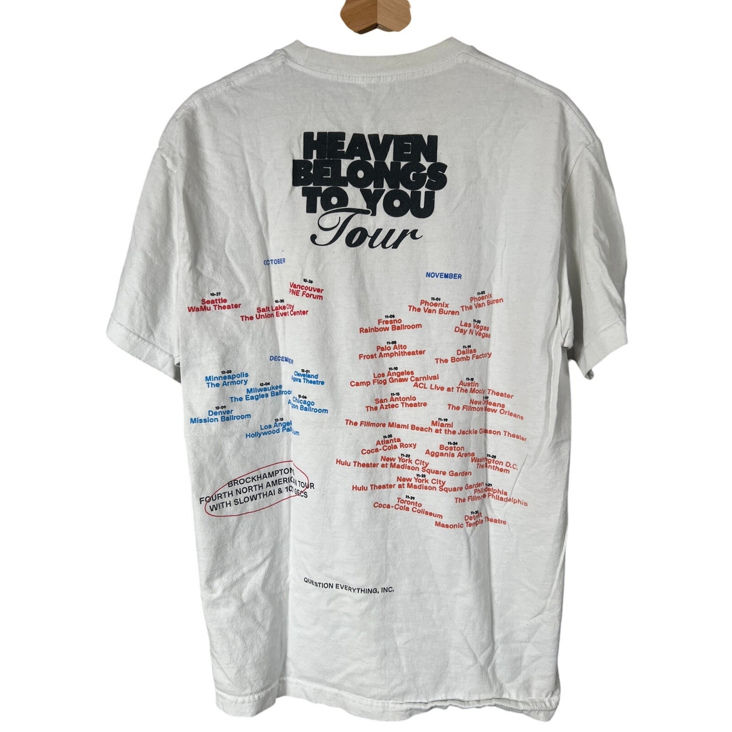 Brockhampton Size Large 100% Cotton Heaven Belongs To You Tour Shirt 2019
