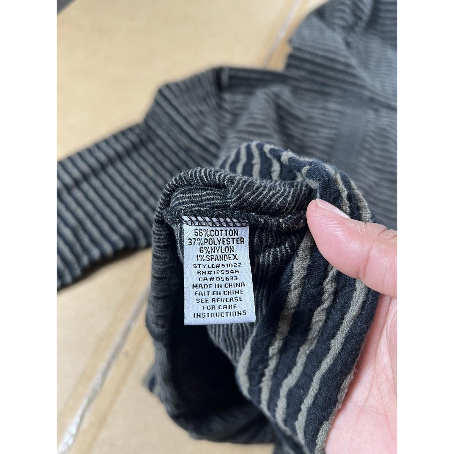 Habitat Cardigan Womens XL Black Cotton-Blend Hooded V-Neck Pockets Striped