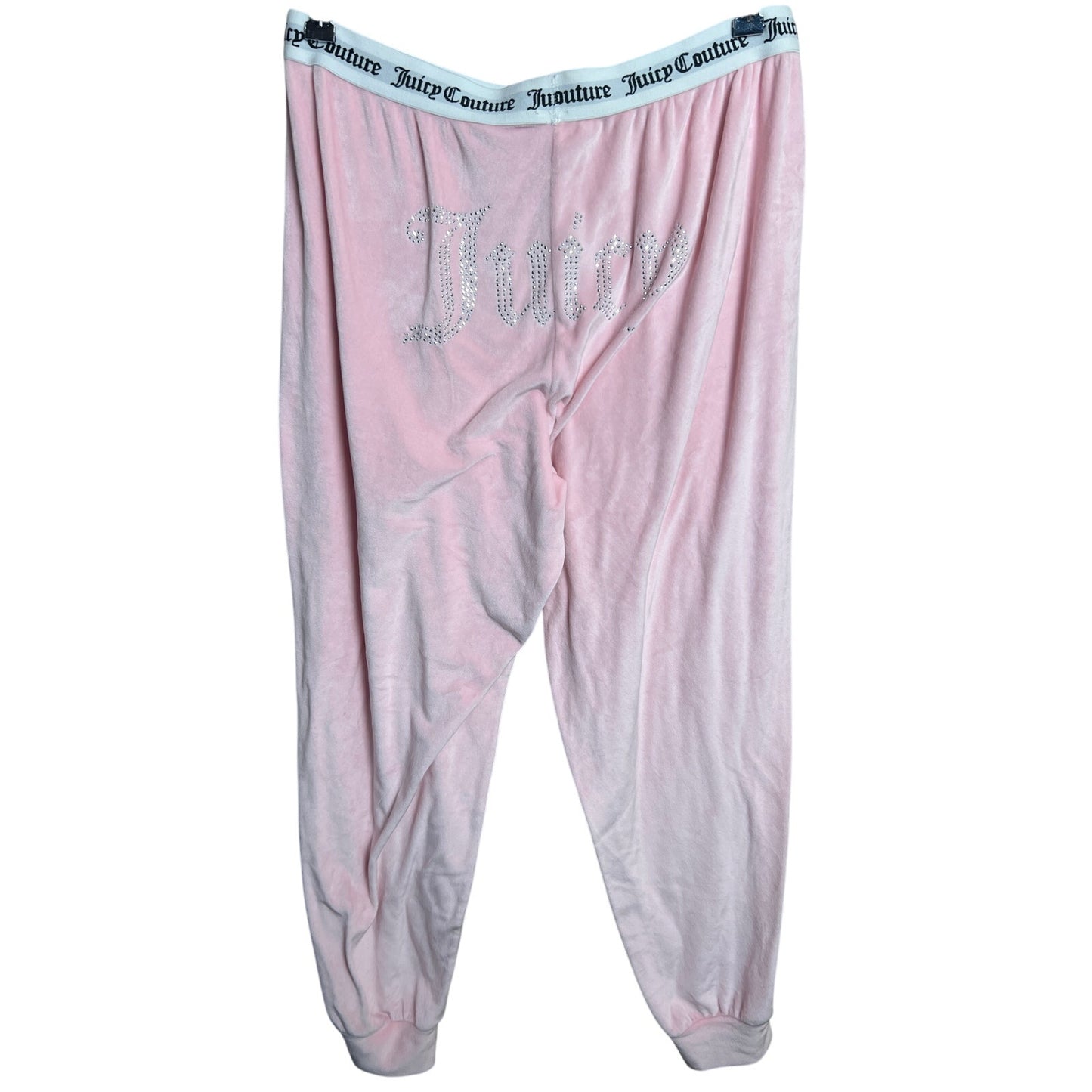 Juicy Couture Sweatpants Size XL Pink Velour Sleepwear