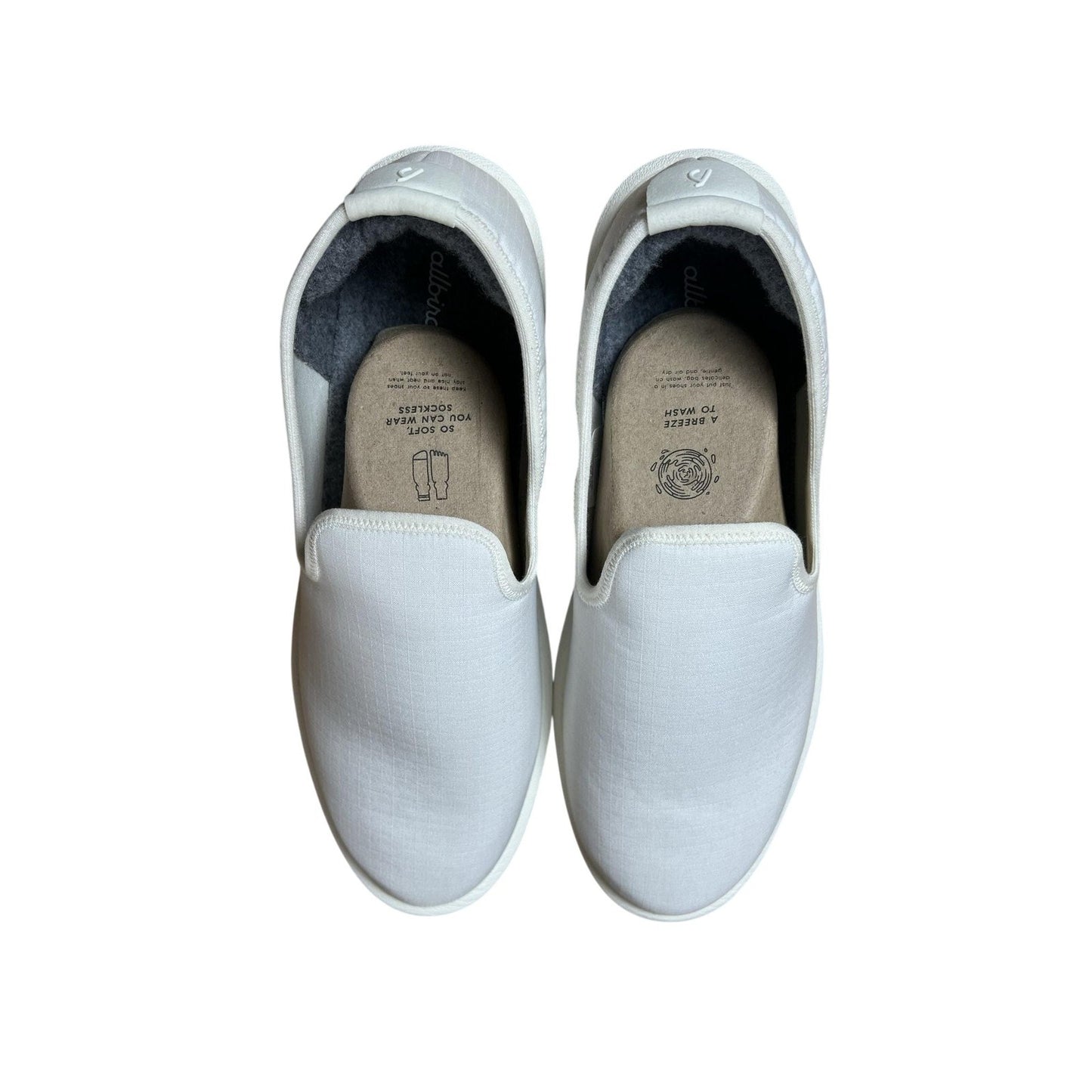 Allbirds Slip On Shoes Mens Size 12 White Fabric Casual Walking Comfort Athletic