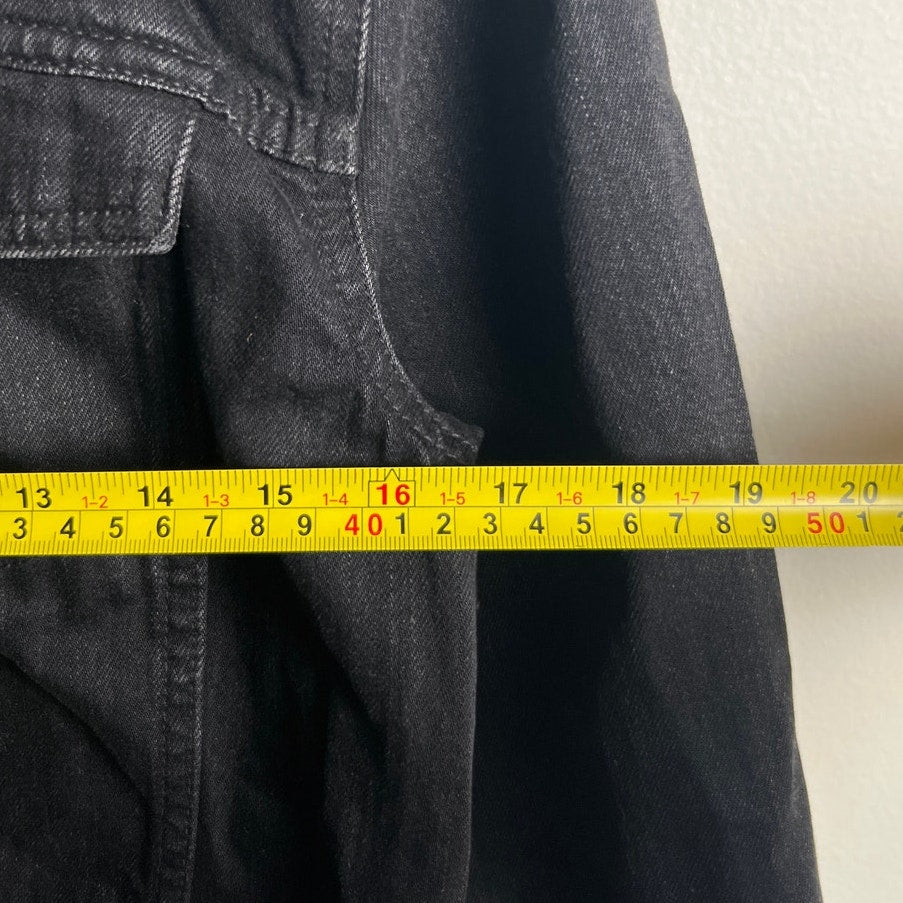 Madewell The Oversized Black Jean Jacket Women Size S