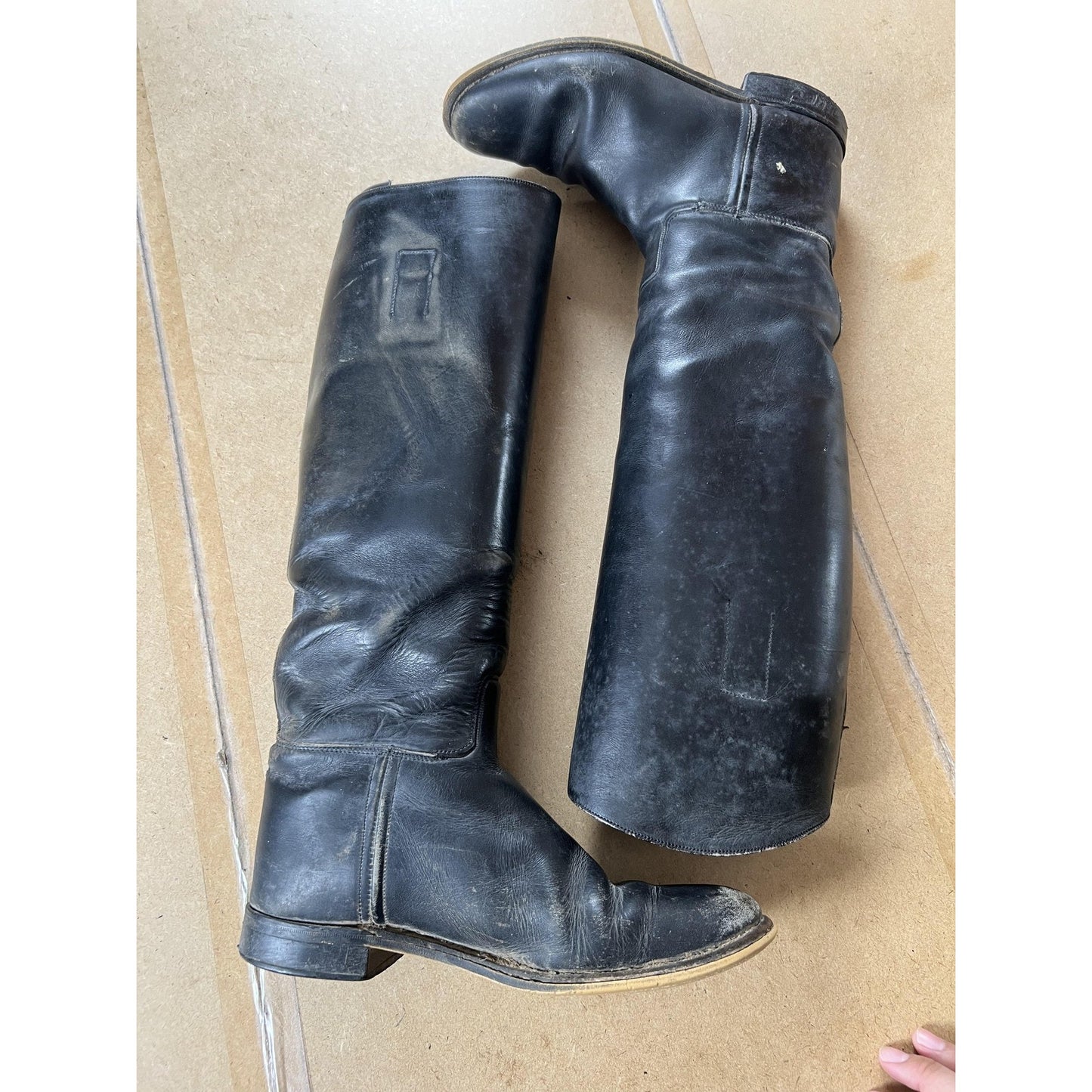 Marlborough Riding Boot Womens Size 5 Black Leather Knee-High Lined England