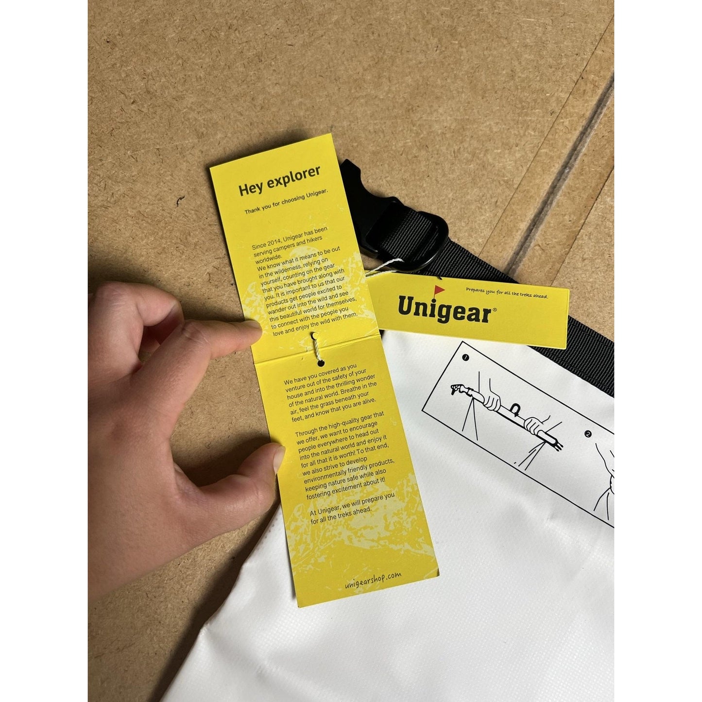 Unigear Dry Bag White Waterproof Roll-Top Air Valve Kayak Camping Boating Gear