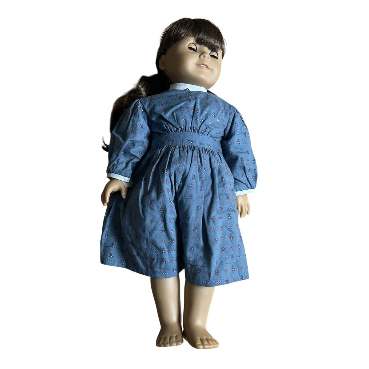 American Girl Brown Hair Blue Dress Doll 18 Inch Classic Outfit Toy Collectible