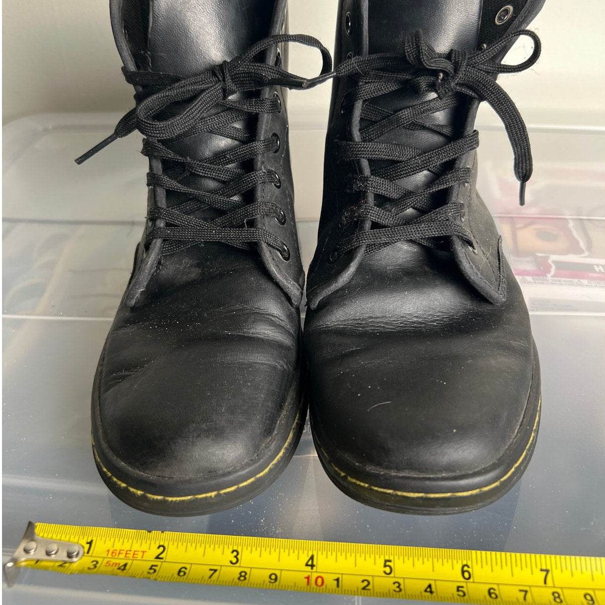 Dr. Martens Women's Shoreditch Black Size 8  Leather Lace Up High Top Boots