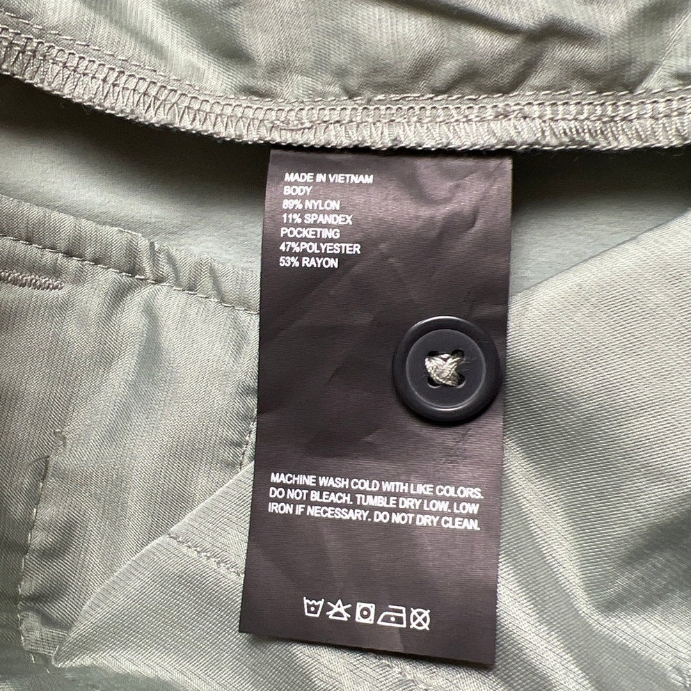 Brady Brand Pants Mens 34 Olive Performance Structured Nylon Stretch Chinos