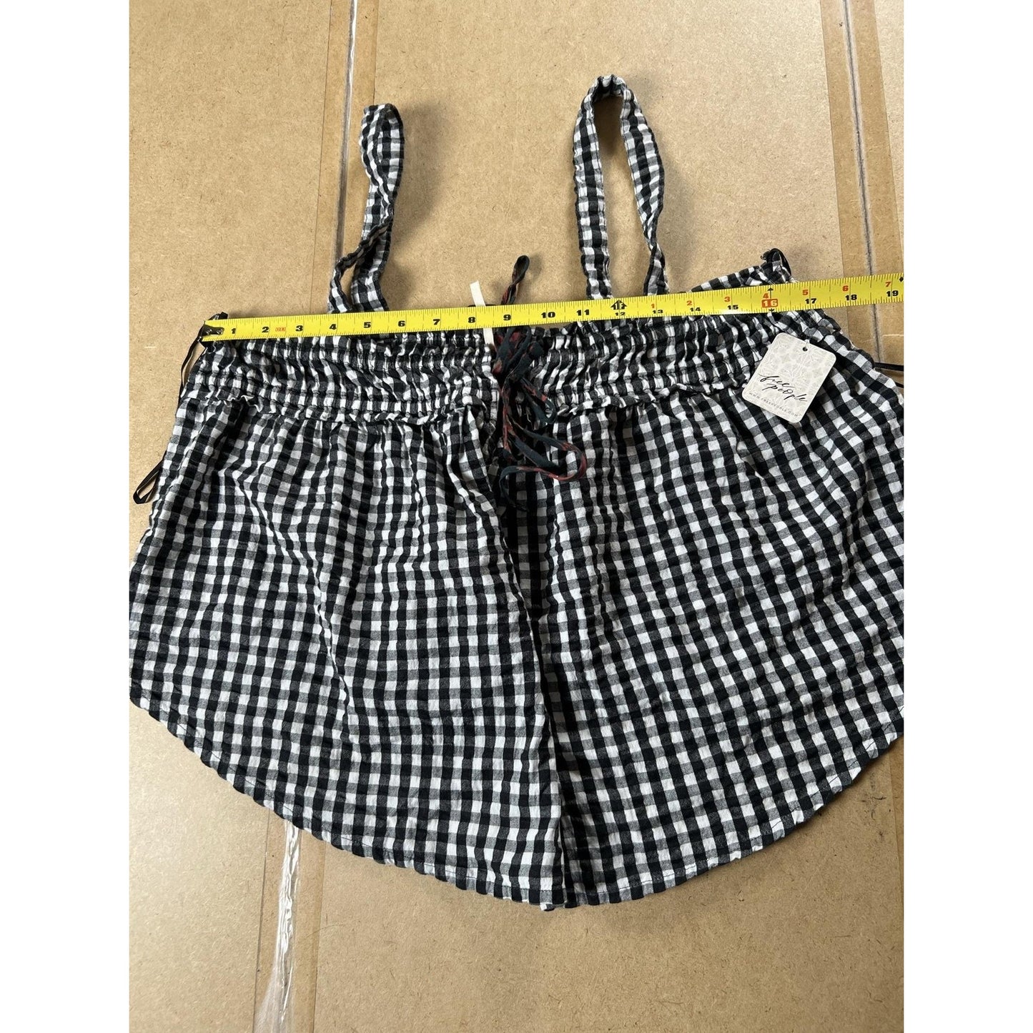 Urban Outfitters Tank Womens S Black Check Camisole Strappy Sleeve Casual