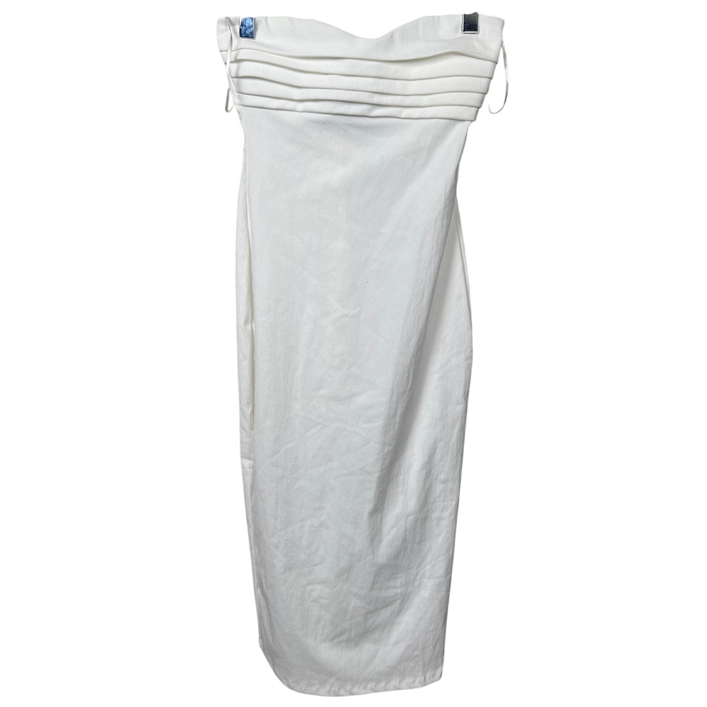 Zara NWT Midi Draped White Dress Size Small S