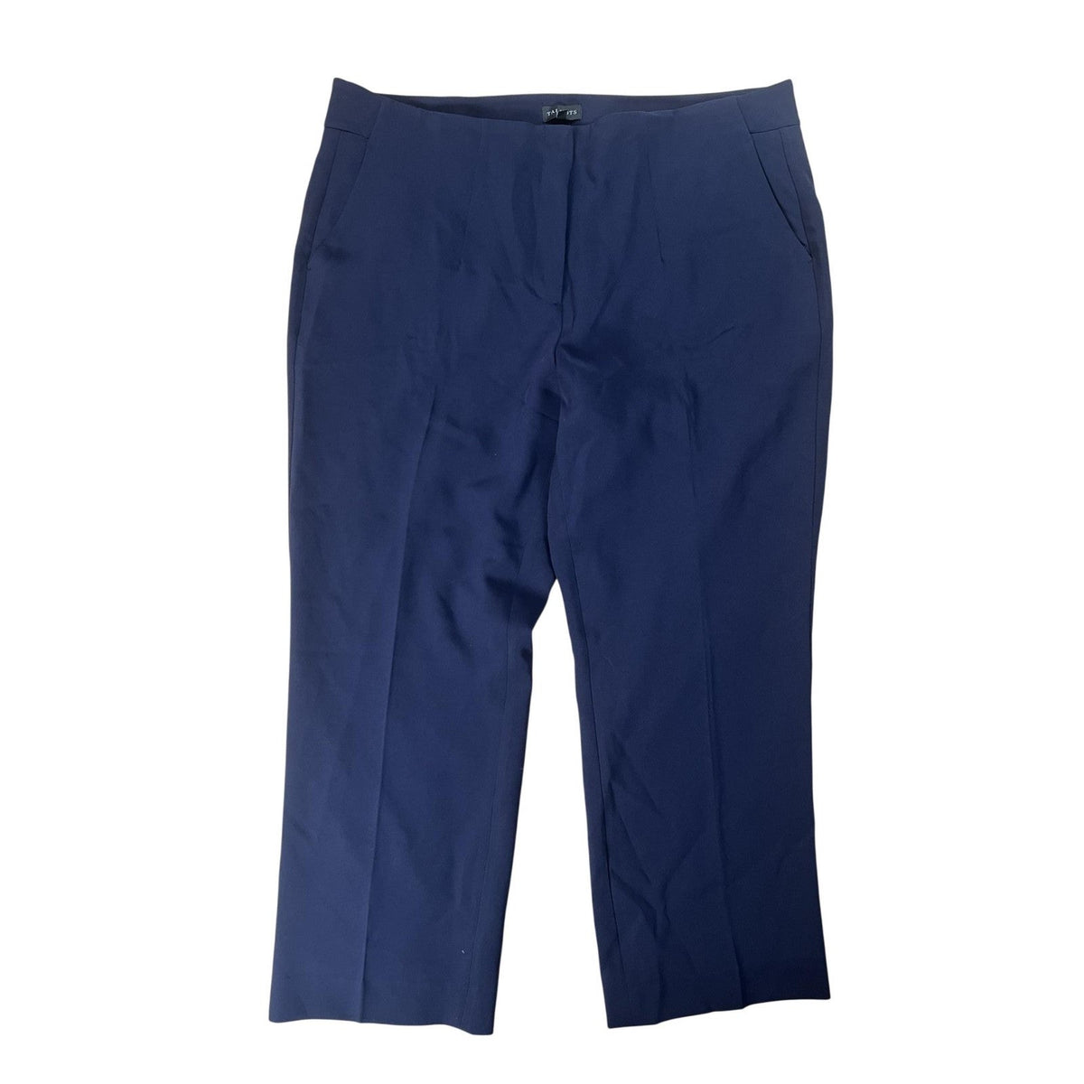Talbots Pants Womens 16W Blue Crepe Dress Pants Lined Pockets Zip Classic