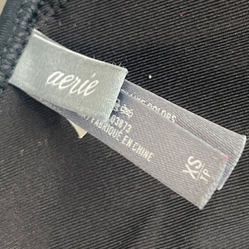 Aerie XS High Neck Halter Bikini Black Top