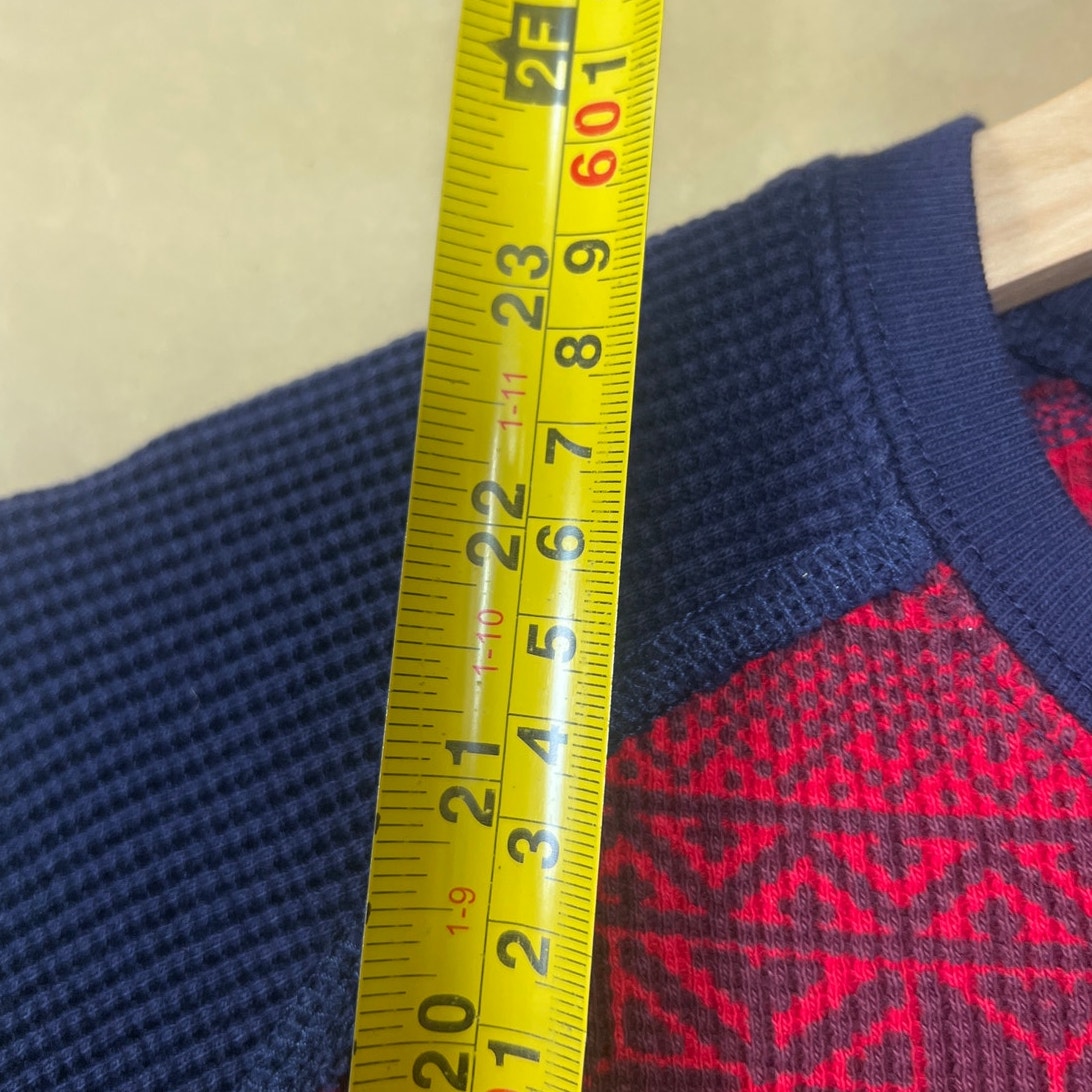 Hanna Anderson 150 Long Sleeve Red & Blue Winter Snow fllake Pattern Kids