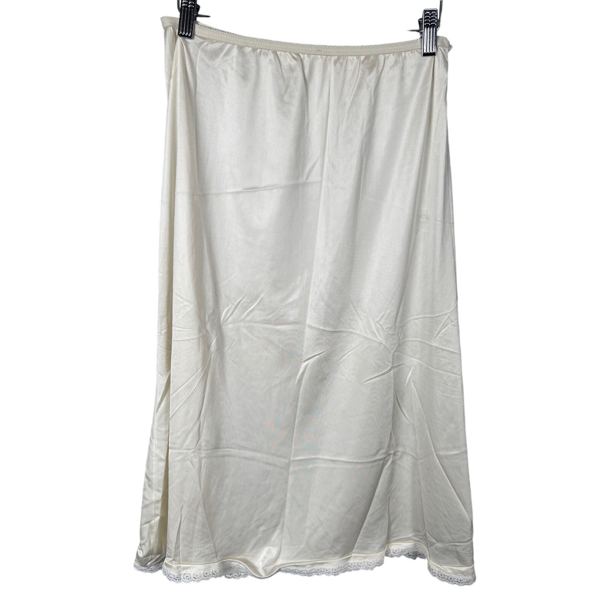 Komar Medium 100% Nylon White Half Slip Skirt Elastic Waist