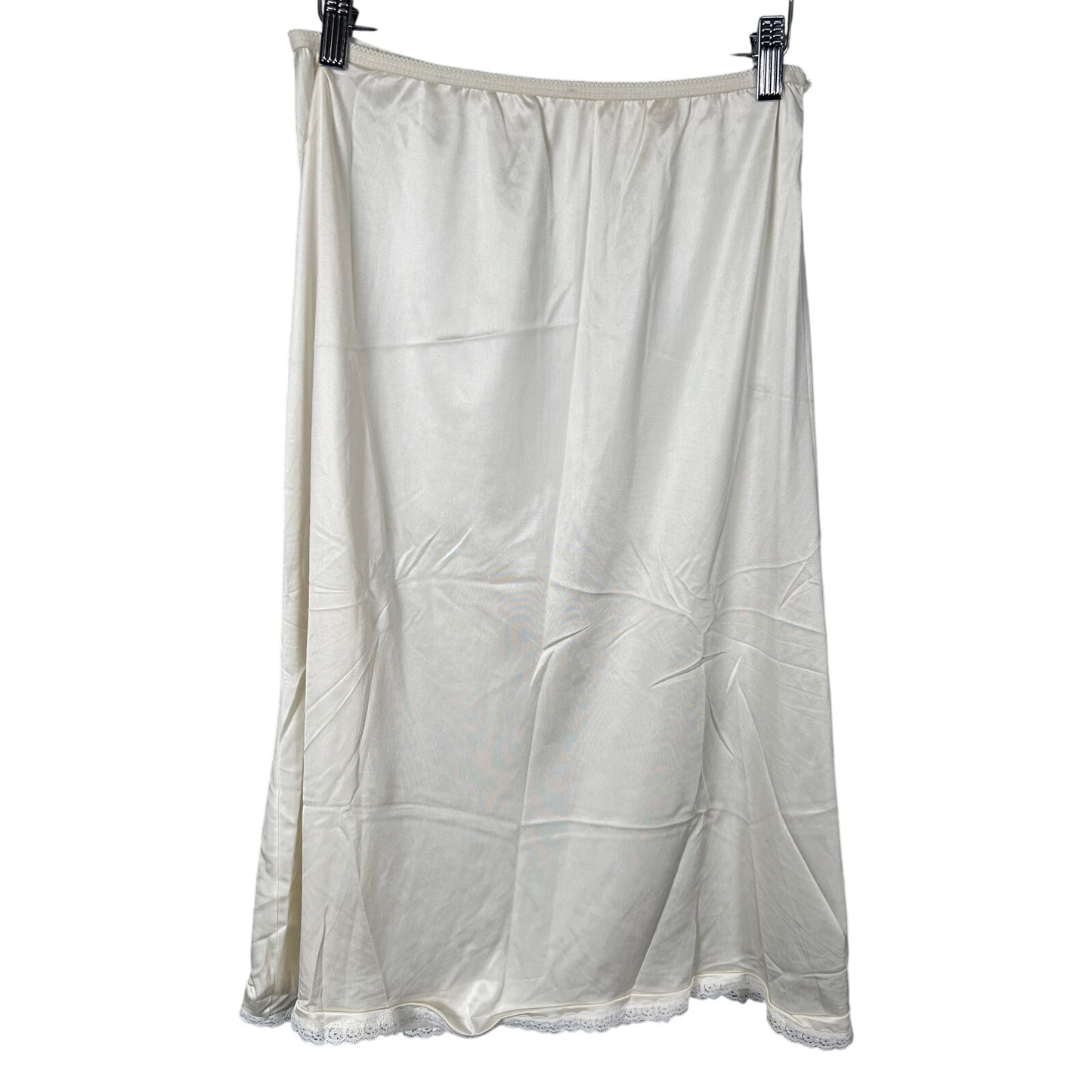 Komar Medium 100% Nylon White Half Slip Skirt Elastic Waist