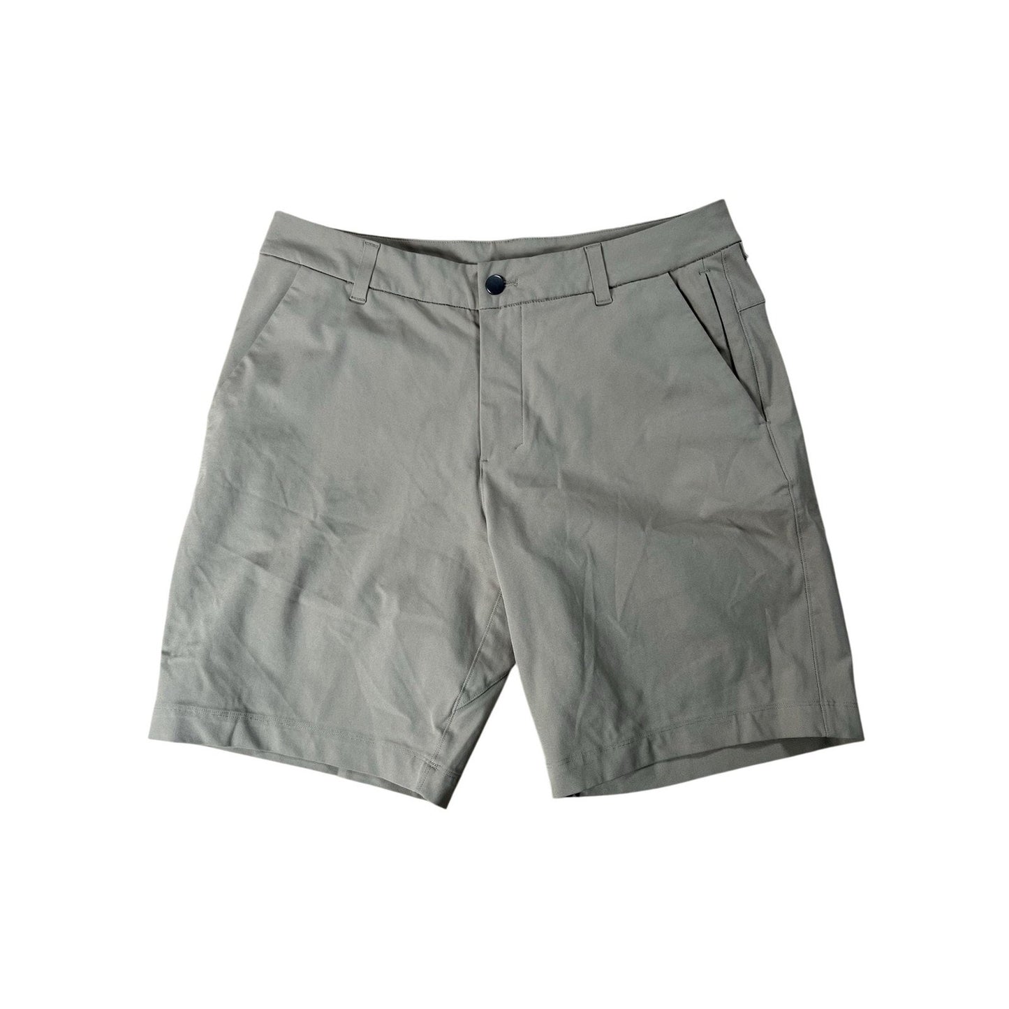 Lululemon Shorts Mens 32 Green Chino Microfiber Slim Flat Front Pockets