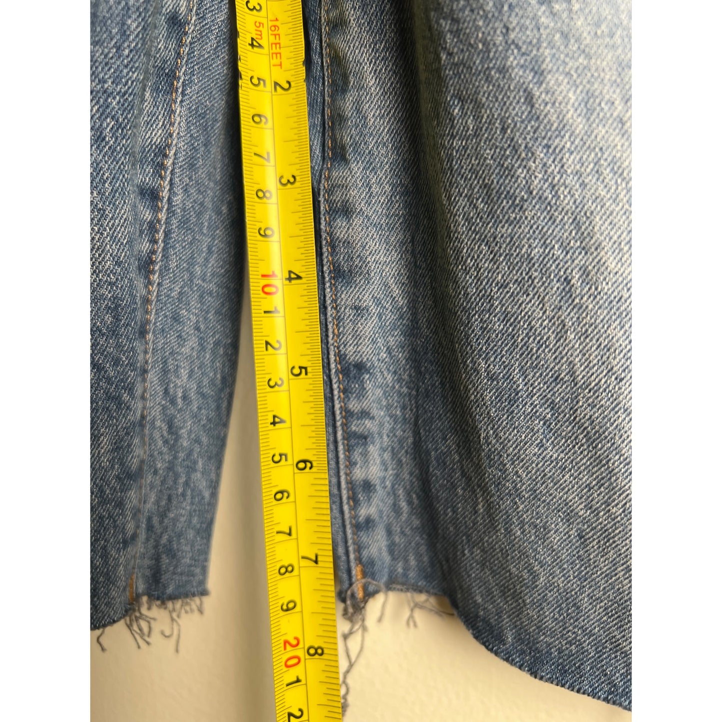 Madewell High-Rise Long Denim Shorts NWT Size 24 Button Fly