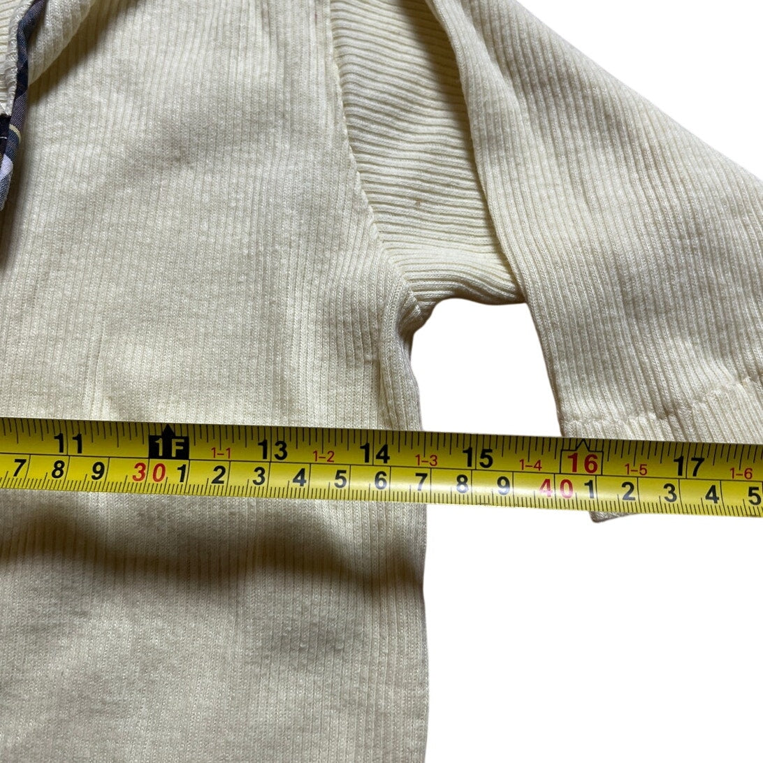 Handmade Toddler Cream And Plaid One Piece One Size