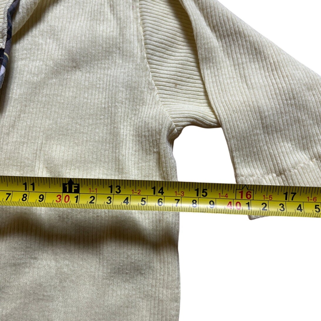 Handmade Toddler Cream And Plaid One Piece One Size