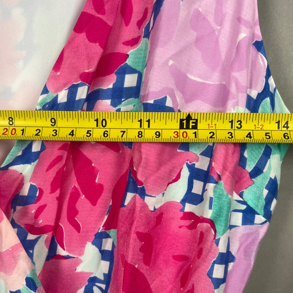 Vineyard Vines Kentucky Derby Run For The Roses Silk Blend Sleeveless Jumpsuit 6