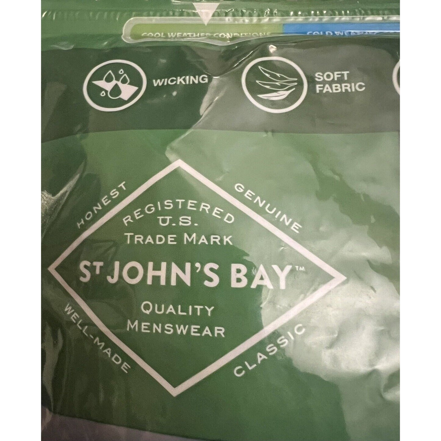 St Johns Bay Men's Size XXL Black Heather Cool Performance Base Layer Pant NWT