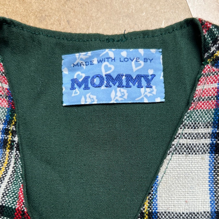 Made With Love By Mommy Handmade Two Piece Plaid Small Girl Vest/Skirt