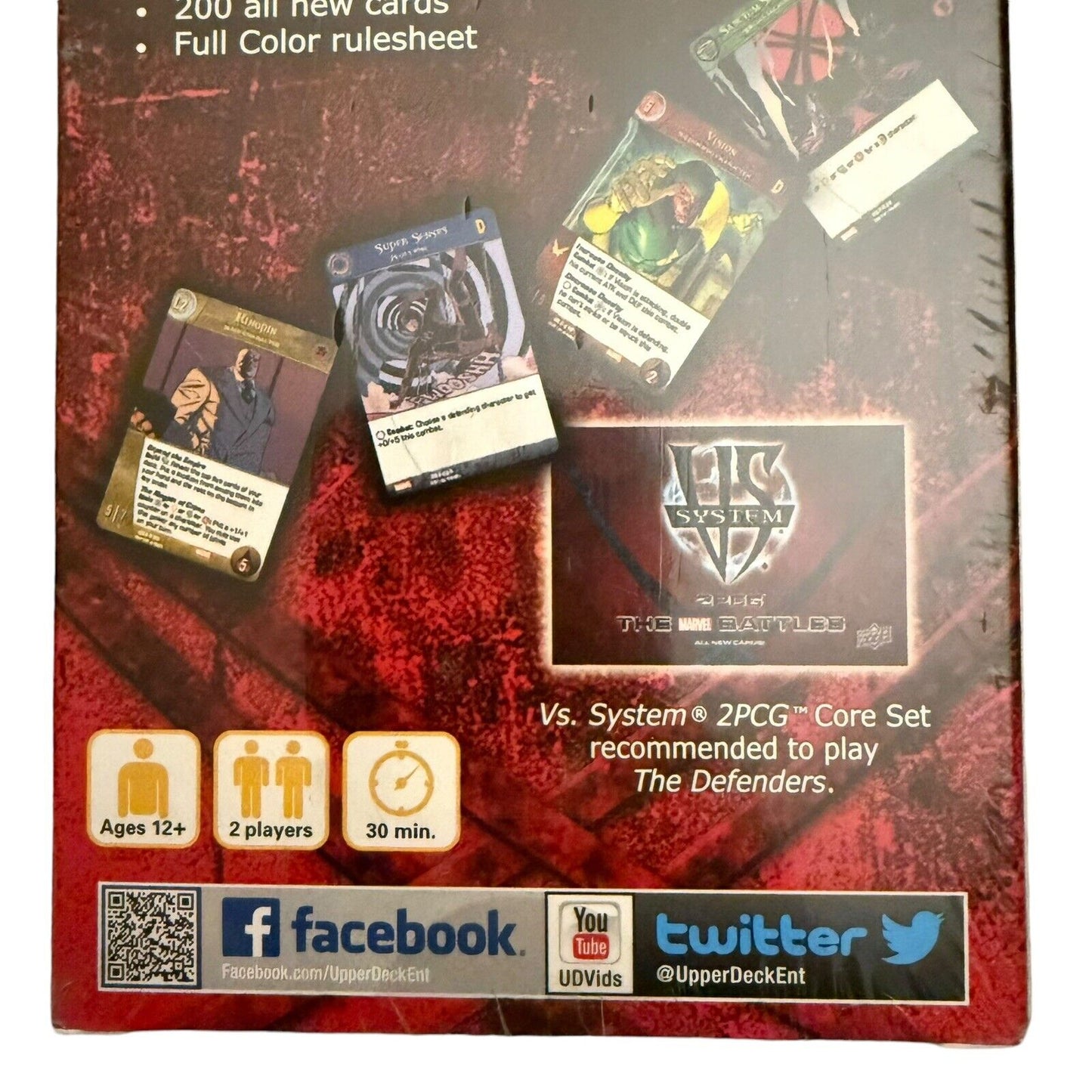 Upper Deck UD VS System 2PCG Marvel The Defenders Box New Sealed