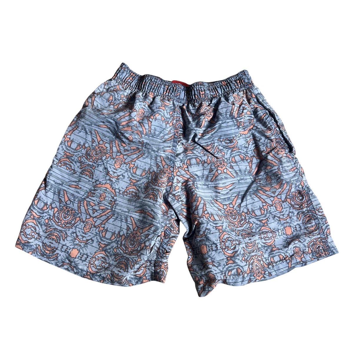 Patagonia Swim Shorts Boys S Gray Geometric Print Built In Brief Nylon