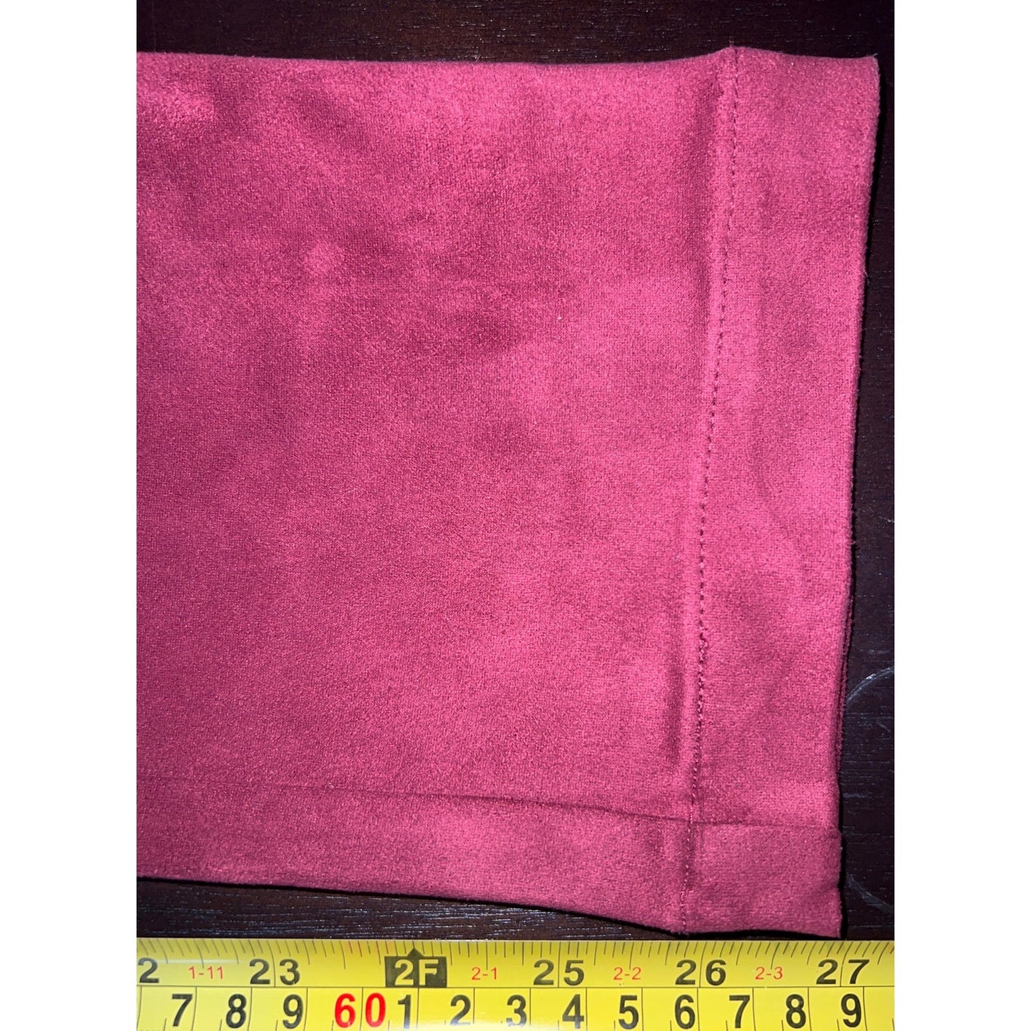 David Lerner NY Medium Micro Suede Leggings Stretch Burgundy