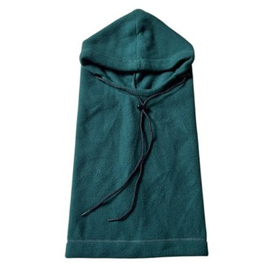 Balaclava Hood Mens One Size Green Fleece Thermal Adjustable Made In USA Winter