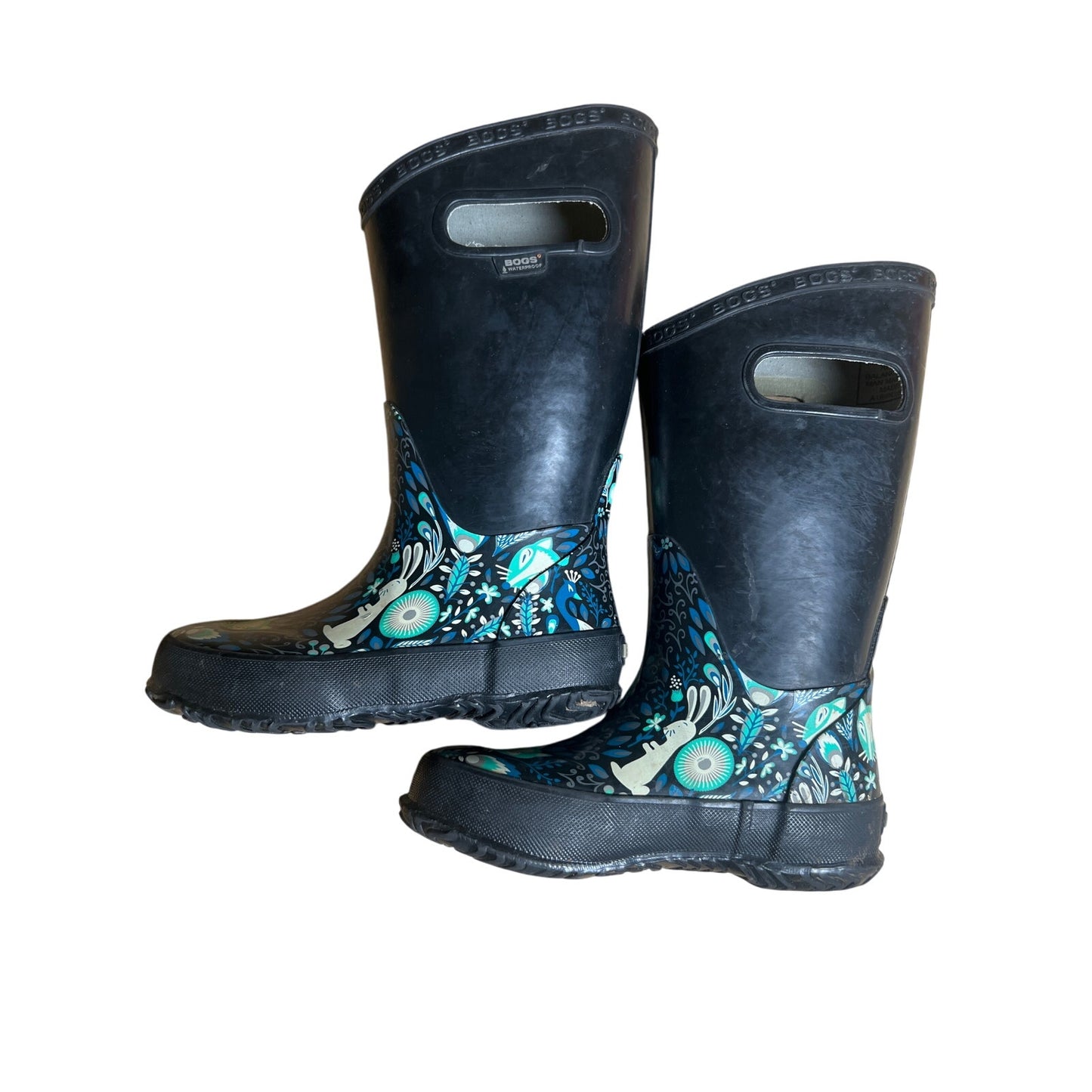 BOGS Classic High Blue Floral Boot Size Kids 10 Warm Rain Waterproof