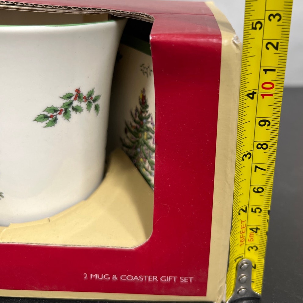 Spode Pimpernel A Christmas Tree Mug & Coaster Set NEW