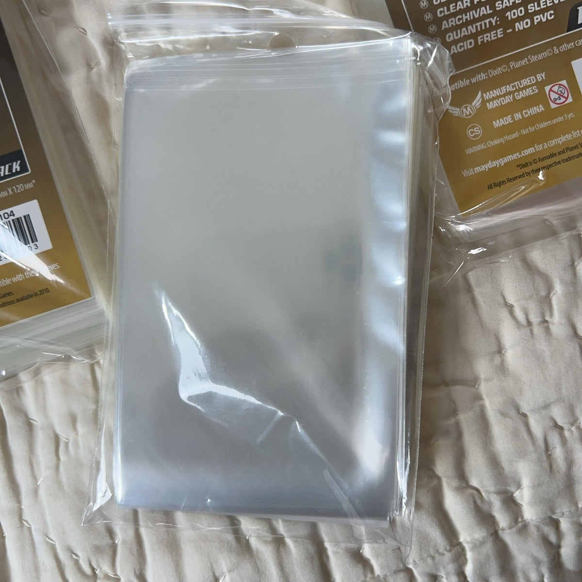Mayday Games Clear Deck Case Oversized 80mm X 120mm 100 Ct PVC-Free Plastic