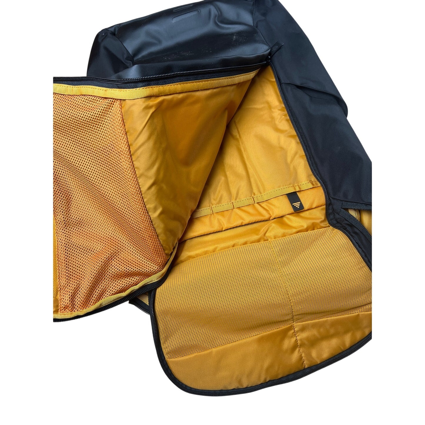 The North Face Jester Backpack Grey Yellow Laptop Sleeve Hiking School Daypack