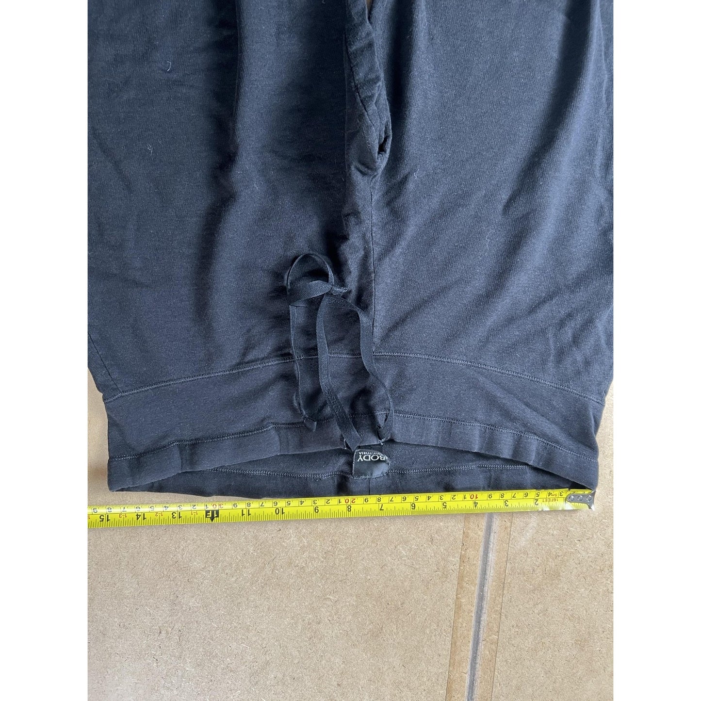 Body By Victoria Pants Womens S Black Sweatpants Drawstring Waist Pockets