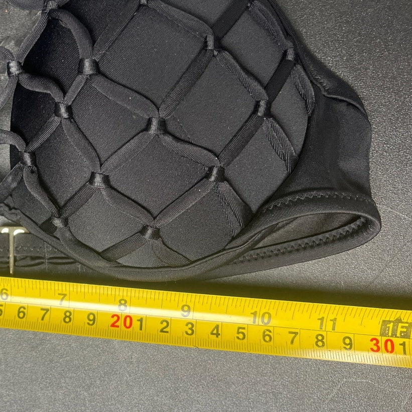 Shade & Shore Black Women's Bikini Bathing Suit Top Light Lift Halter 34B