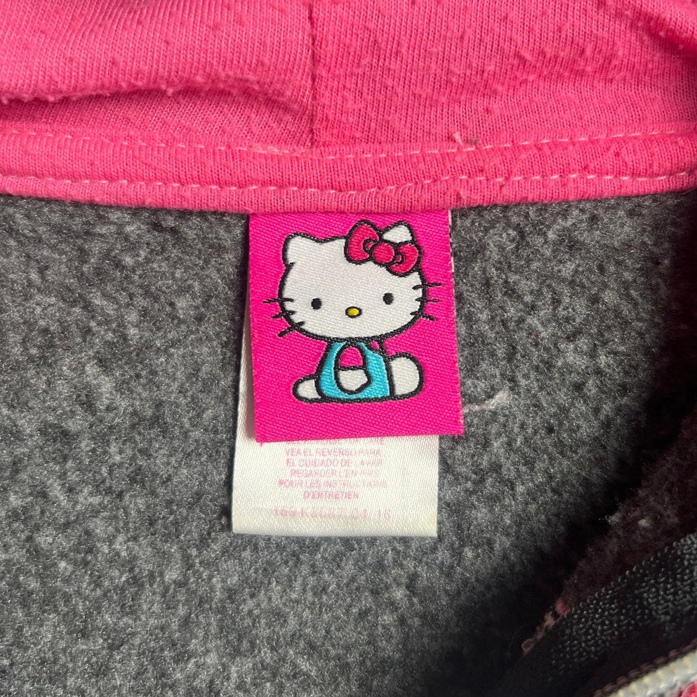 Hello Kitty Knit Sequin Zipper Front Enamel Pull Tab Jacket 2020 Size 6
