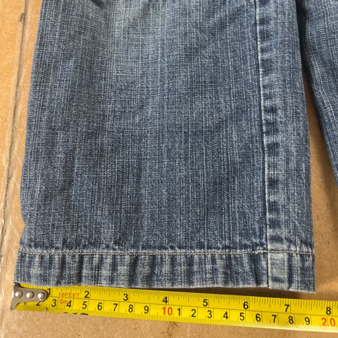 Vintage Lee Pipes Jeans Boys Size 8R Wide Leg Pockets Baggy Skater Y2K