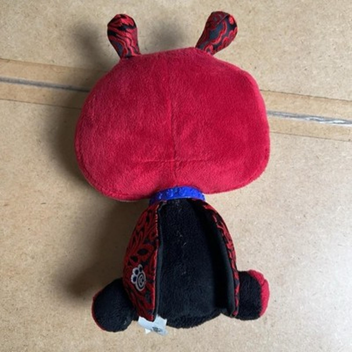 Littlest Pet Shop Ladybug Plush Red Black Small Hasbro LPS Collar Made In China