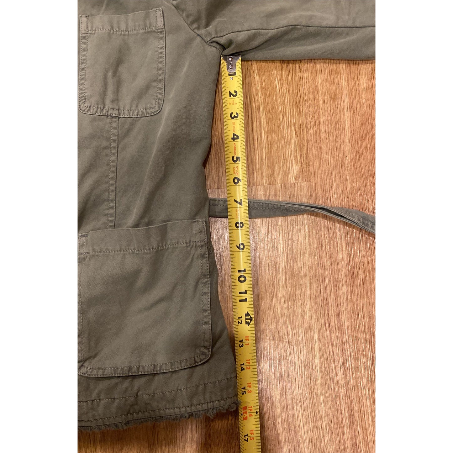 BANANA REPUBLIC Womens Utility Military Safari cargo Jacket Olive Army Green XS
