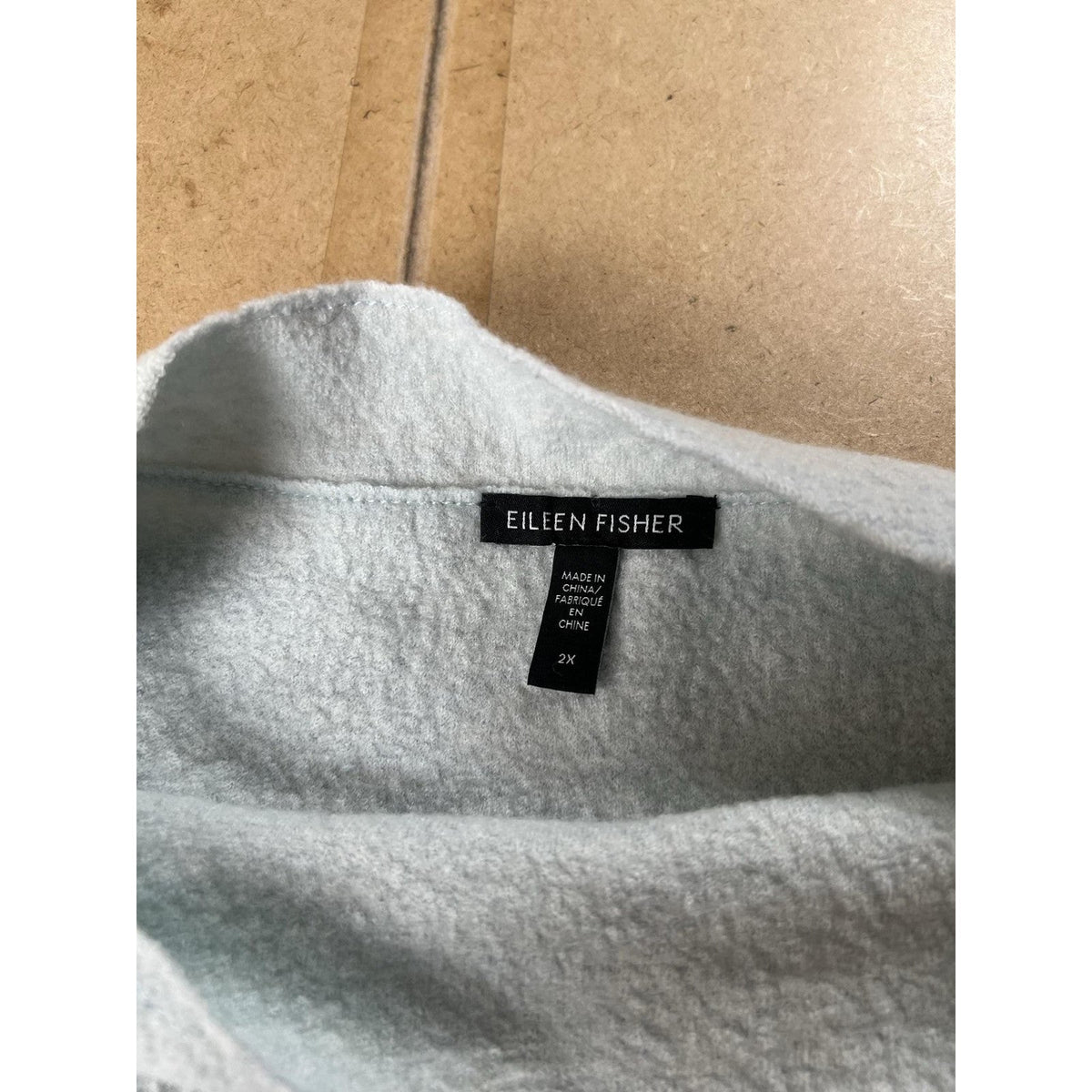 Eileen Fisher Sweater Womens 2X Blue Pullover Crew Neck 100% Wool Oversized