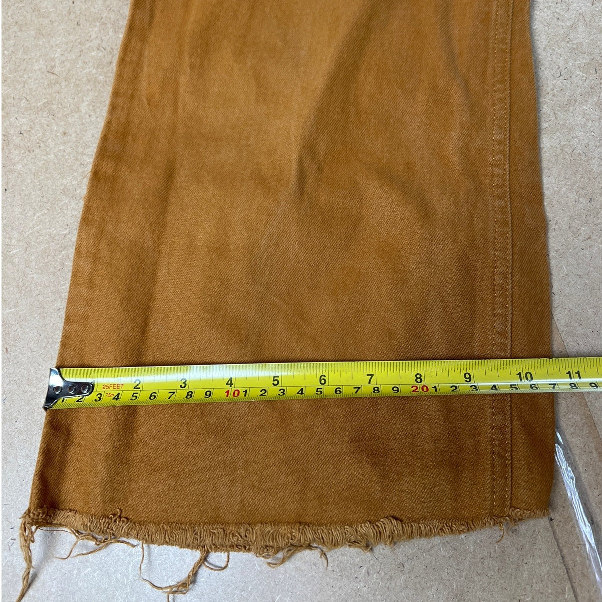 NA-KD Womens Jeans 34 Tan Wide Leg High Waisted