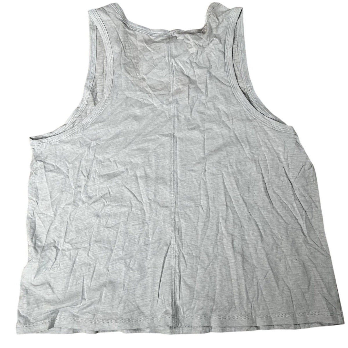 Athleta Tank Womens L Gray Essential Slub Camisole Cotton Scoop Neck Activewear