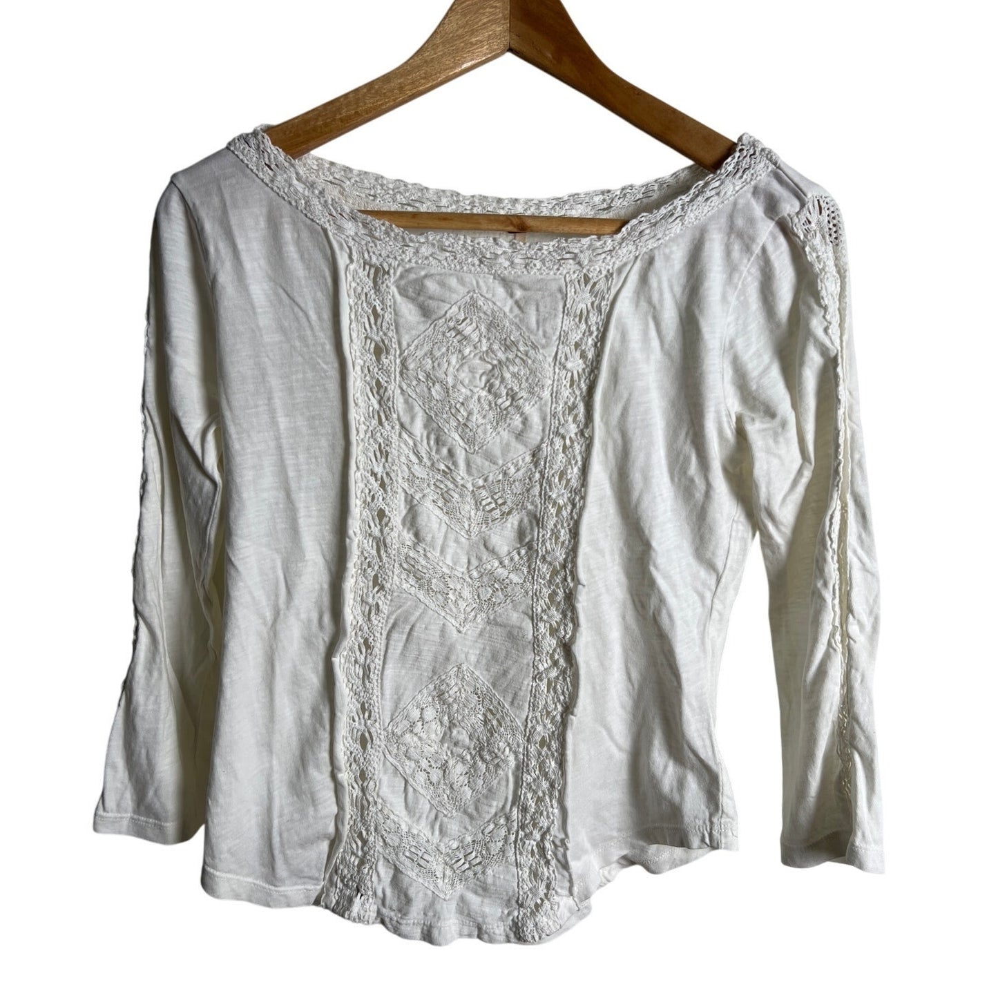 Free People 100% Cotton White Lace Women's Size XS