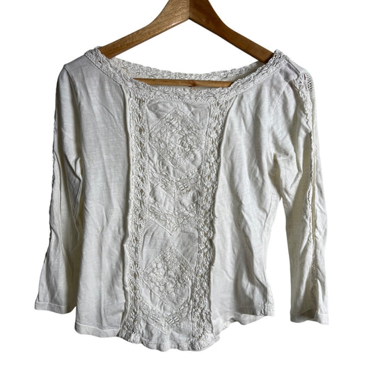 Free People 100% Cotton White Lace Women's Size XS