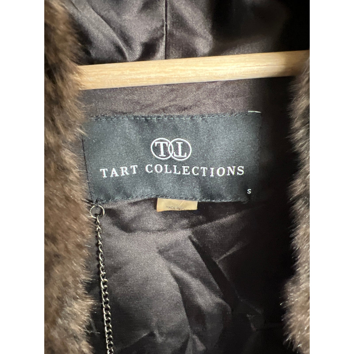 Tart Collections Women's Brown Faux Fur Sleeveless Vest Small