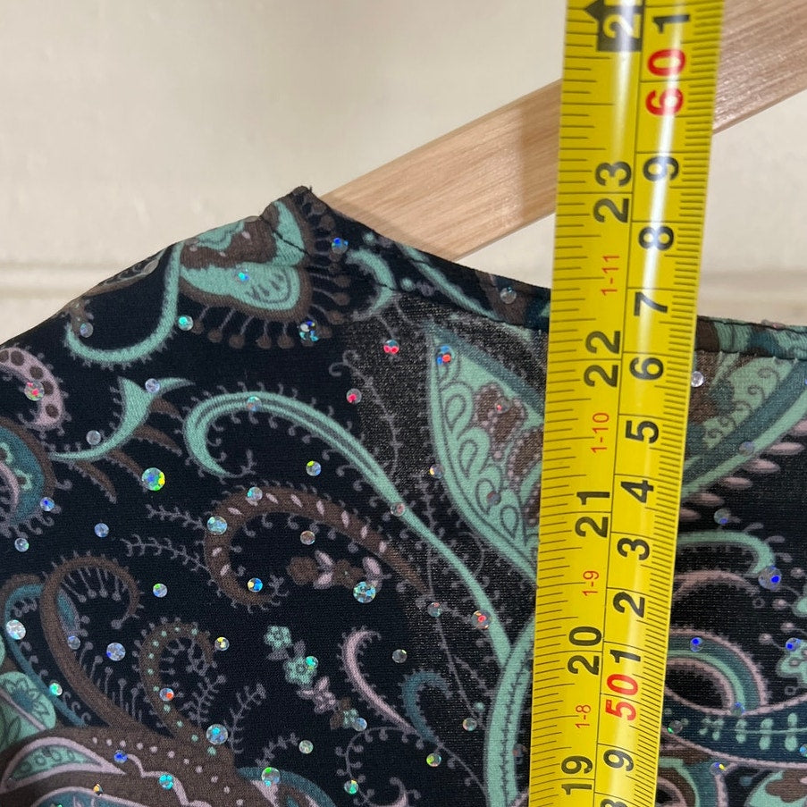 Y2K R & M Richards Size 12 Blouse Shoulder Pad Green