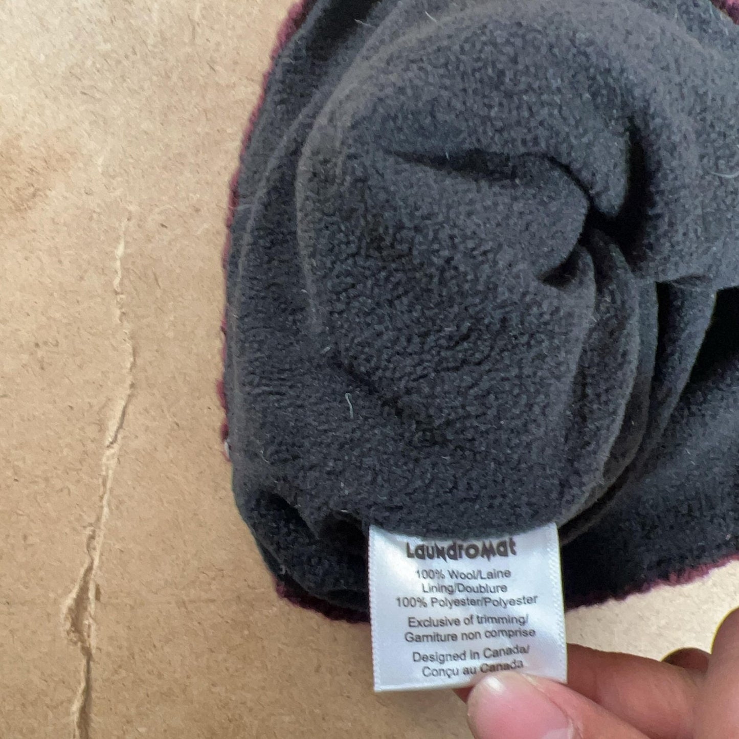 Laundromat Beanie Hat Mens One Size Gray Striped Lined Insulated Wool Canada