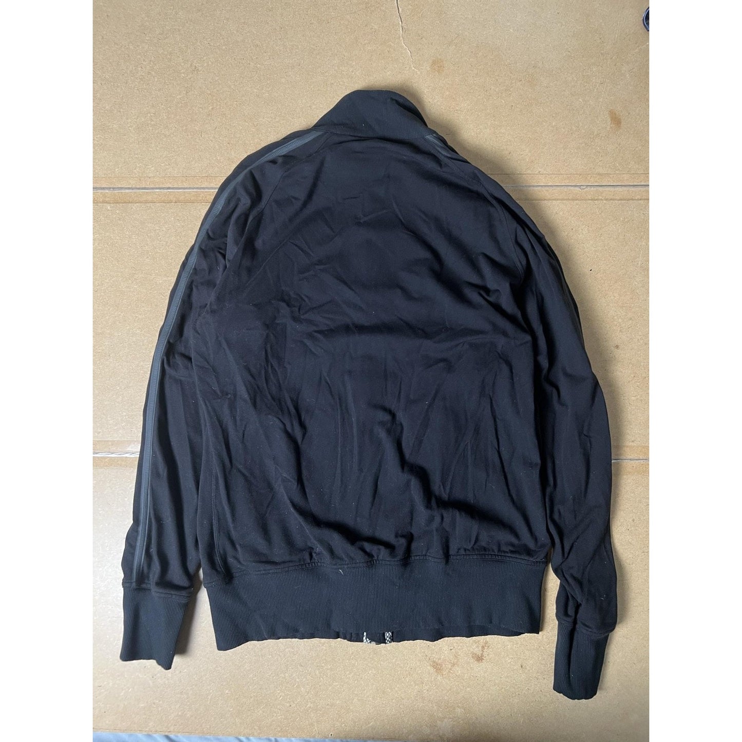 Lululemon Sweater Mens L Black Full Zip Mock Neck Nylon Spandex Athletic