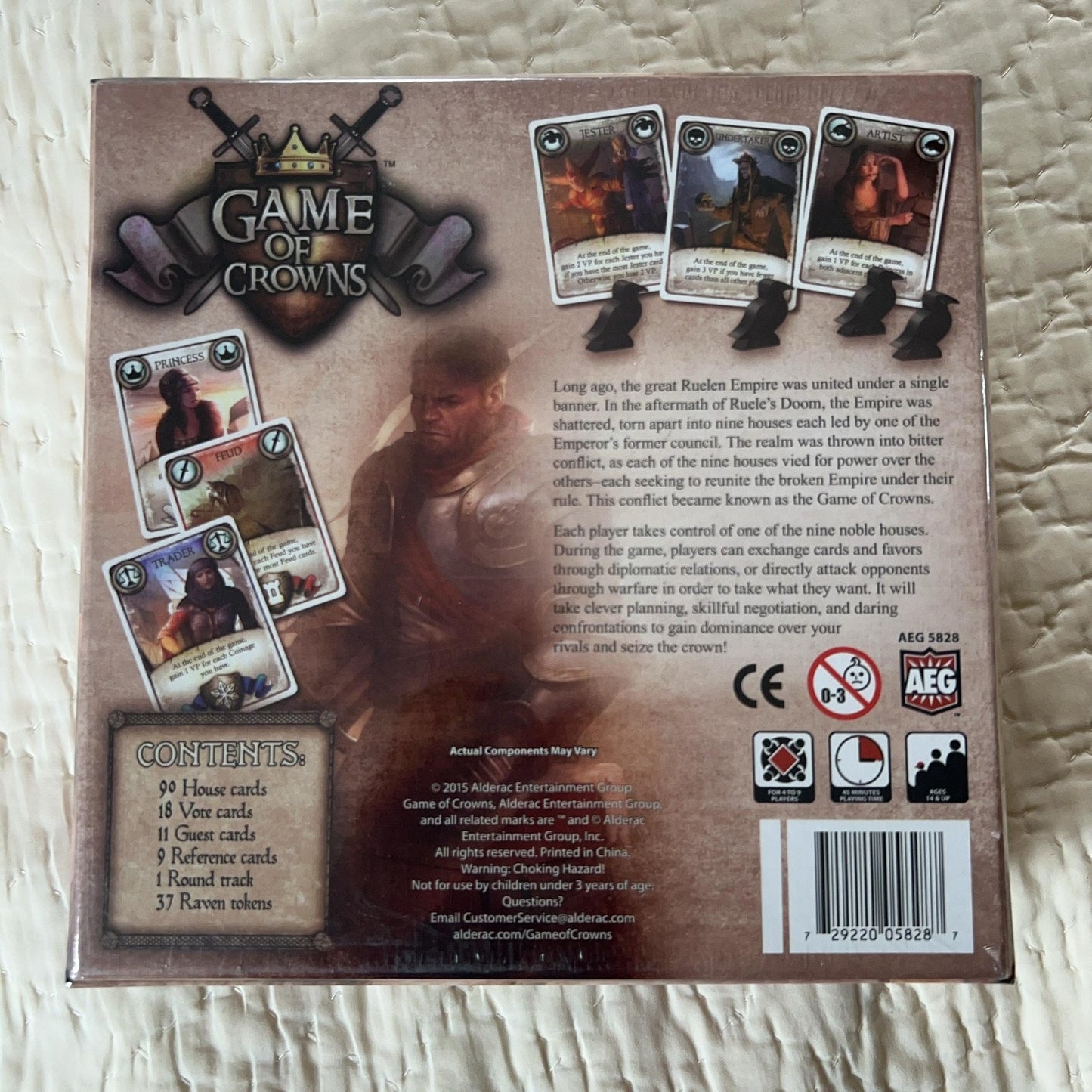 Alderac Entertainment Group Game Of Crowns Strategy Board Game 4-9 Players New